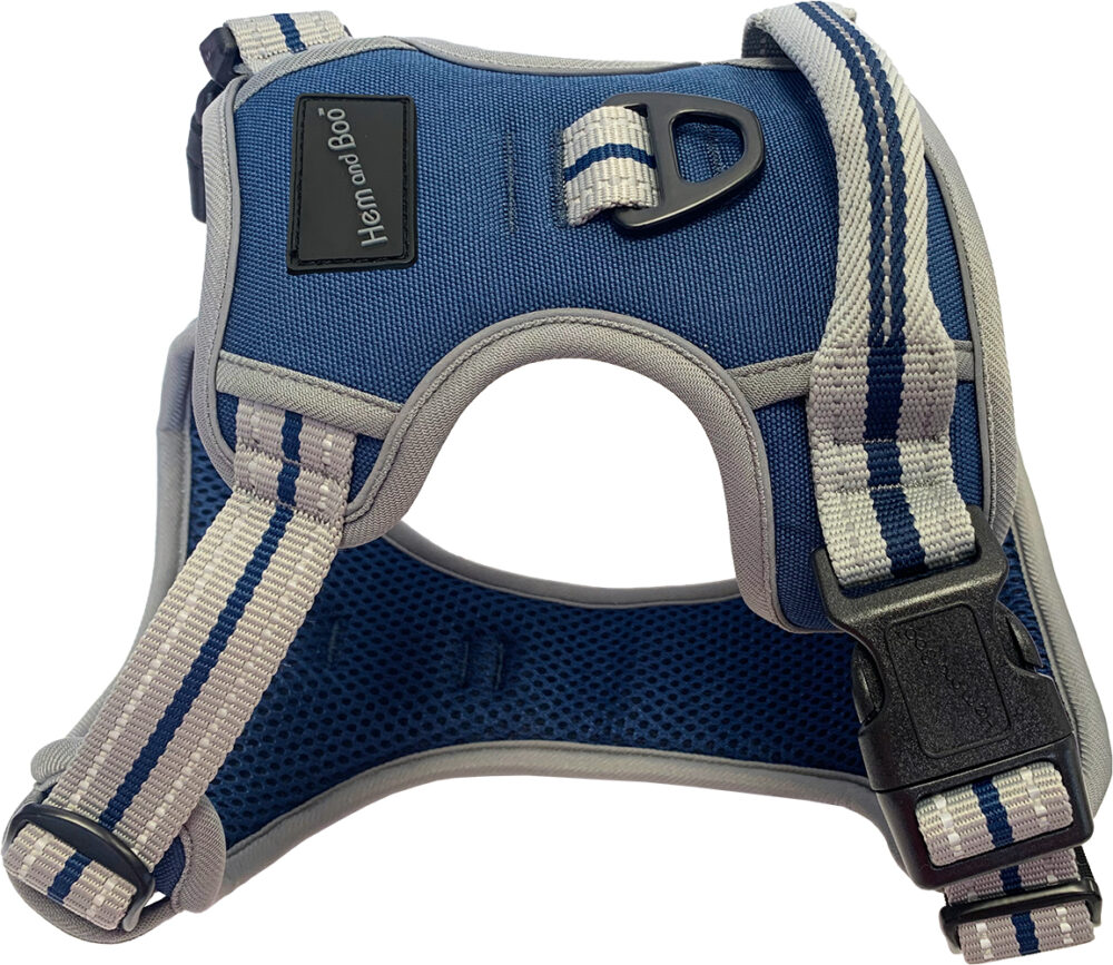 Sports Dog Harness – No Pull Everyday Walking Harness – Reflective & Adjustable - Medium, Blue