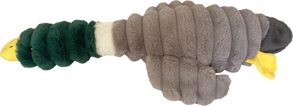 Giant Plush Duck Dog Toy – Extra Large Dog Toy - Green/Grey, XXL (5FT)