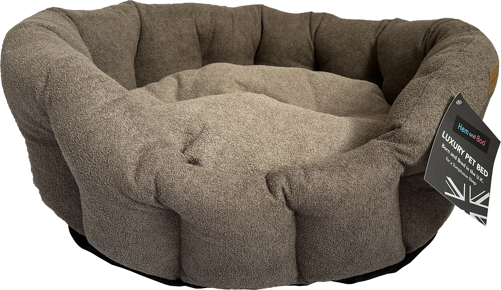 Hem & Boo Luxury Oval Pleated Dog Bed
