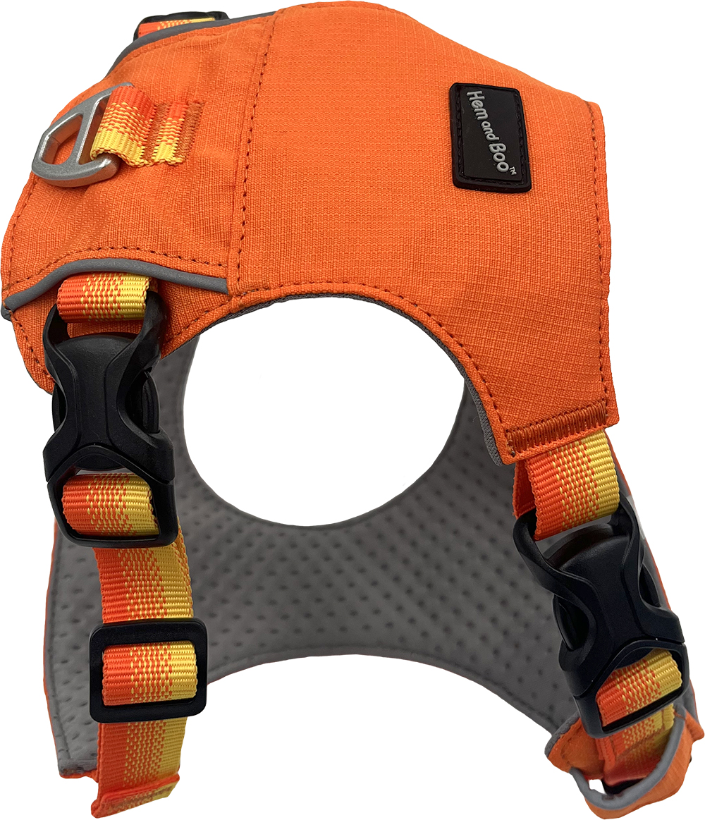 Pro Lite Dog Harness – Lightweight Ripstop Walking Harness – Padded, Reflective & Adjustable - Small, Orange
